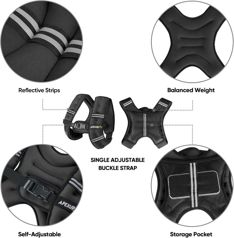 APEXUP Weighted Vest Men Women, Weight Vest for Women Workout Equipment for Strength Training Running - Image 4